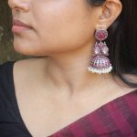 Paisley Kundan Jhumka From Macs Jewelry