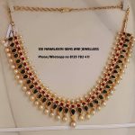 Pretty Gold Necklace From Sree Mahalakshmi Gems Jewelleries