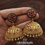 Pure SilverEarrings With 22k Gold Plating From Nakoda Payals