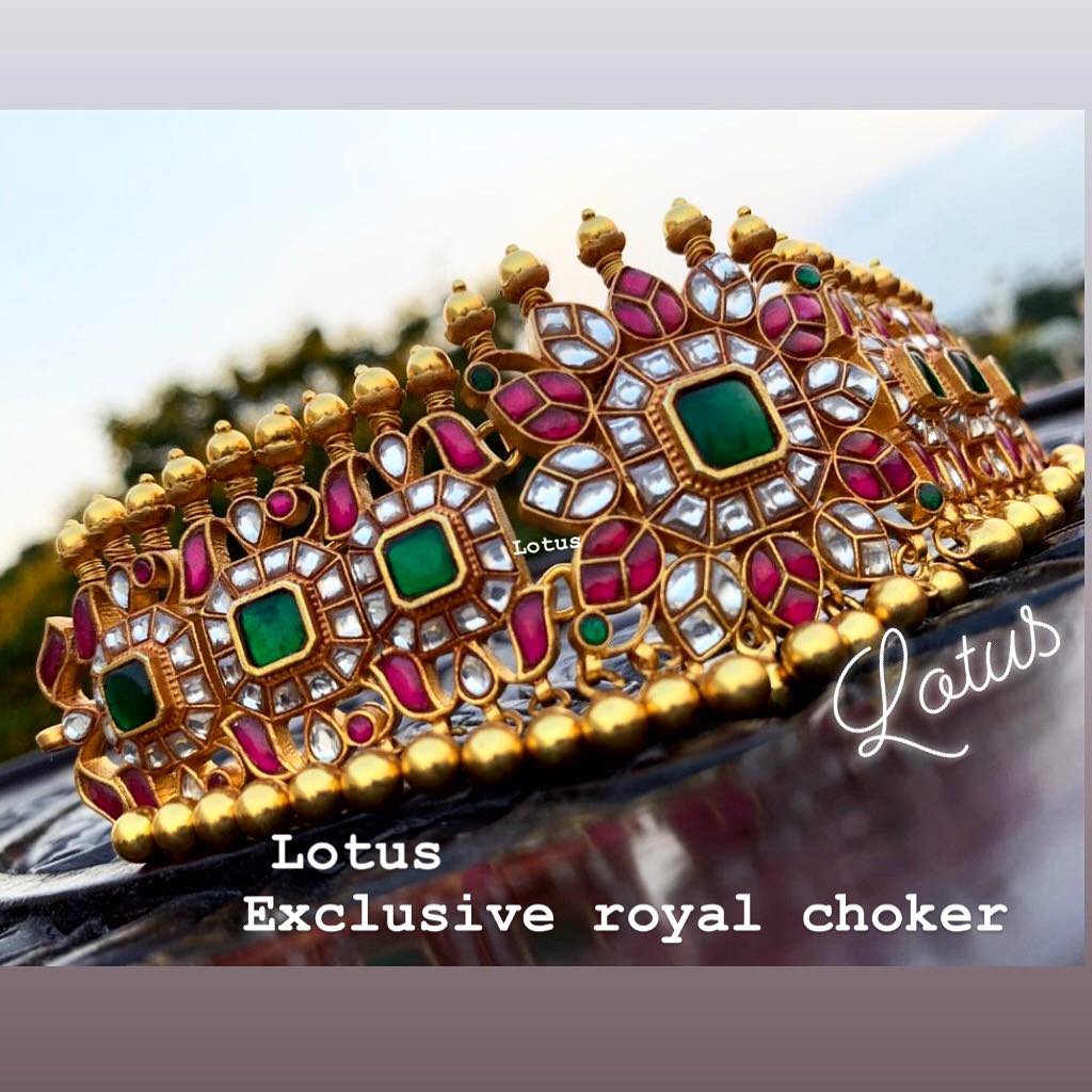 Royal Jai Kundan Choker From Lotus Silver Jewellery