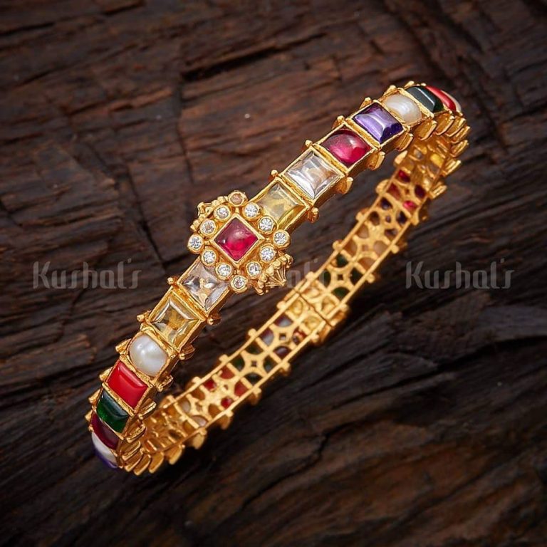 Scintillating Navratna Bangle From Kushals Fashion Jewellery