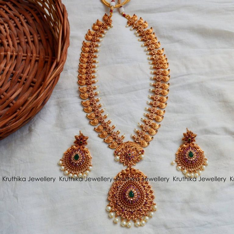 Antique Bridal Mango Haram From Kruthika Jewellery