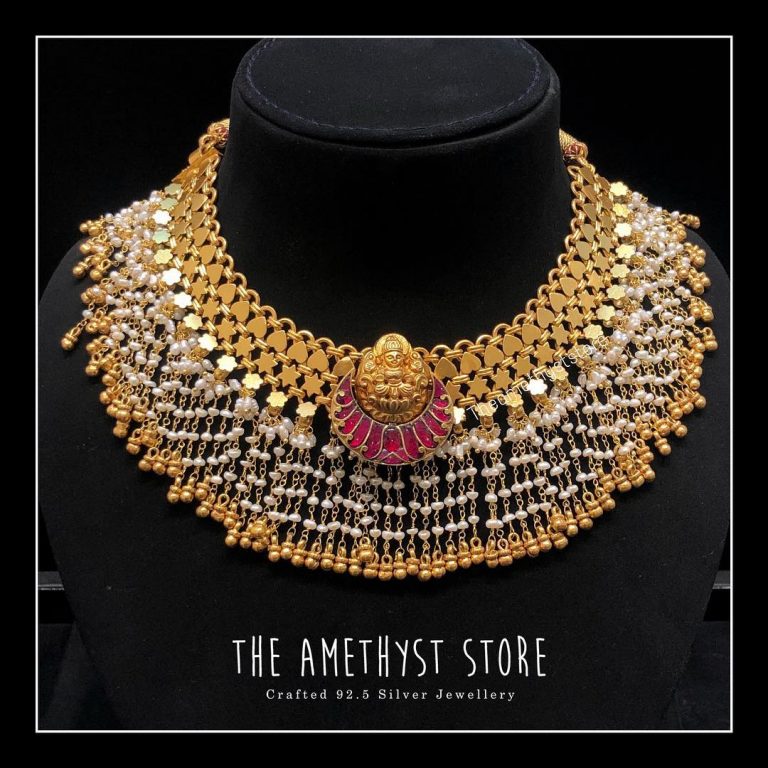 Antique Gold Plated Silver Necklace From The Amethyst Store