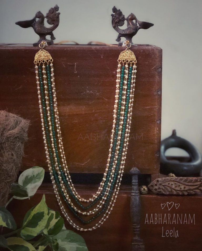 Colourful Beaded Necklace From Abharanam
