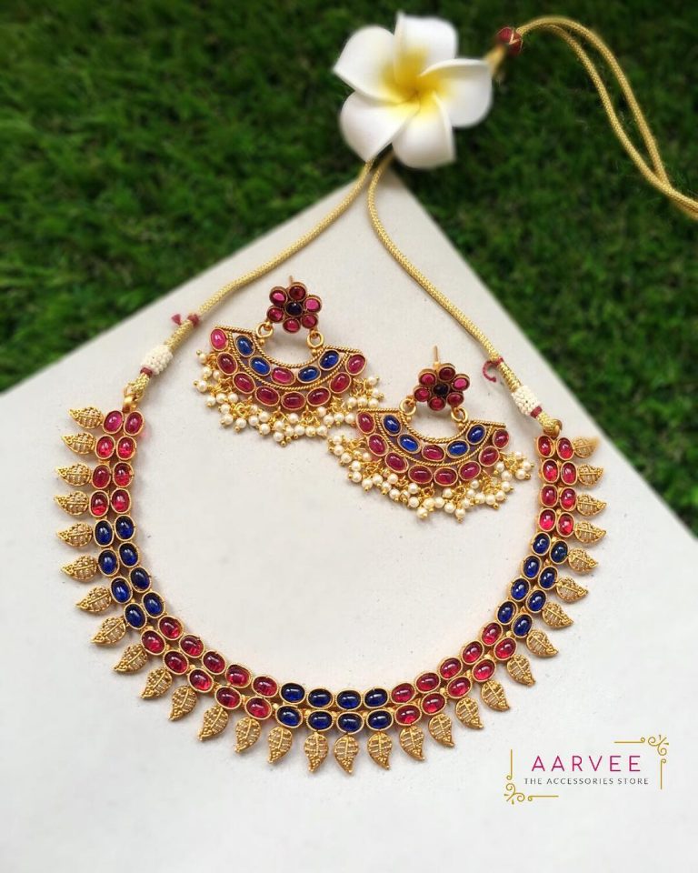 Dual Tone Kemp Choker Set From Aarvee