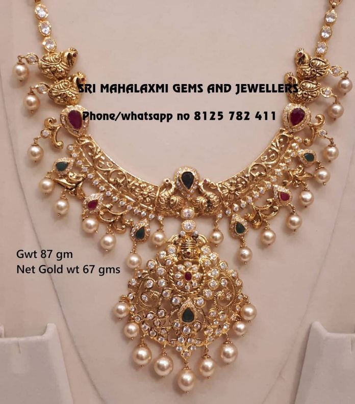 Stunning Gold Necklace From Sri Mahalakshmi Gems And Jewellers - South ...