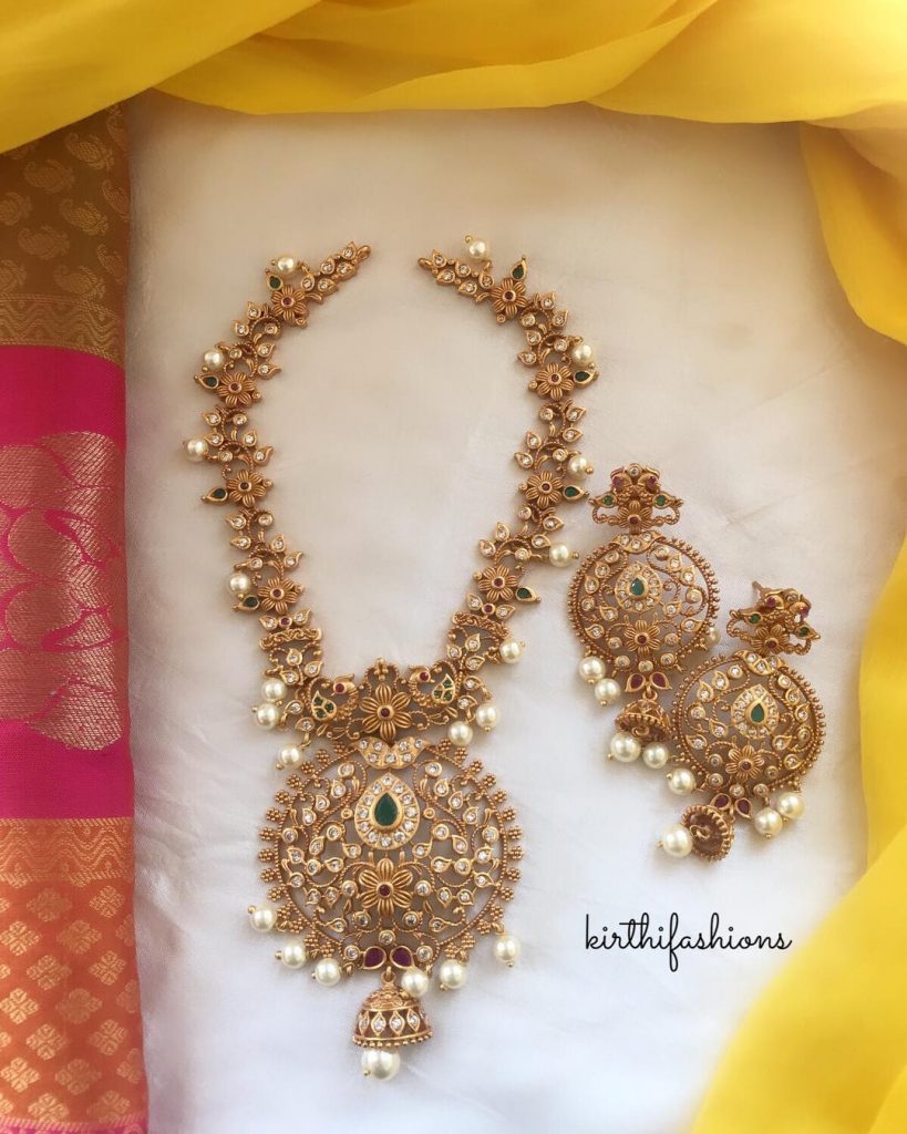 Traditional Matt Necklace Set From Kirthi Fashions
