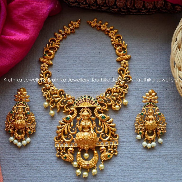 Cut Work Necklace From Kruthika Jewellery