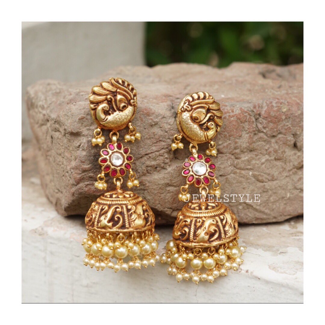 Fashionable Golden Jhumka From Jewelstyle