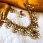 Matte Gold Guttapusalu Necklace From Nakshatra By Sha