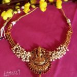 Pearl Clusters And Lakshmi Pendant Choker From Aarvee