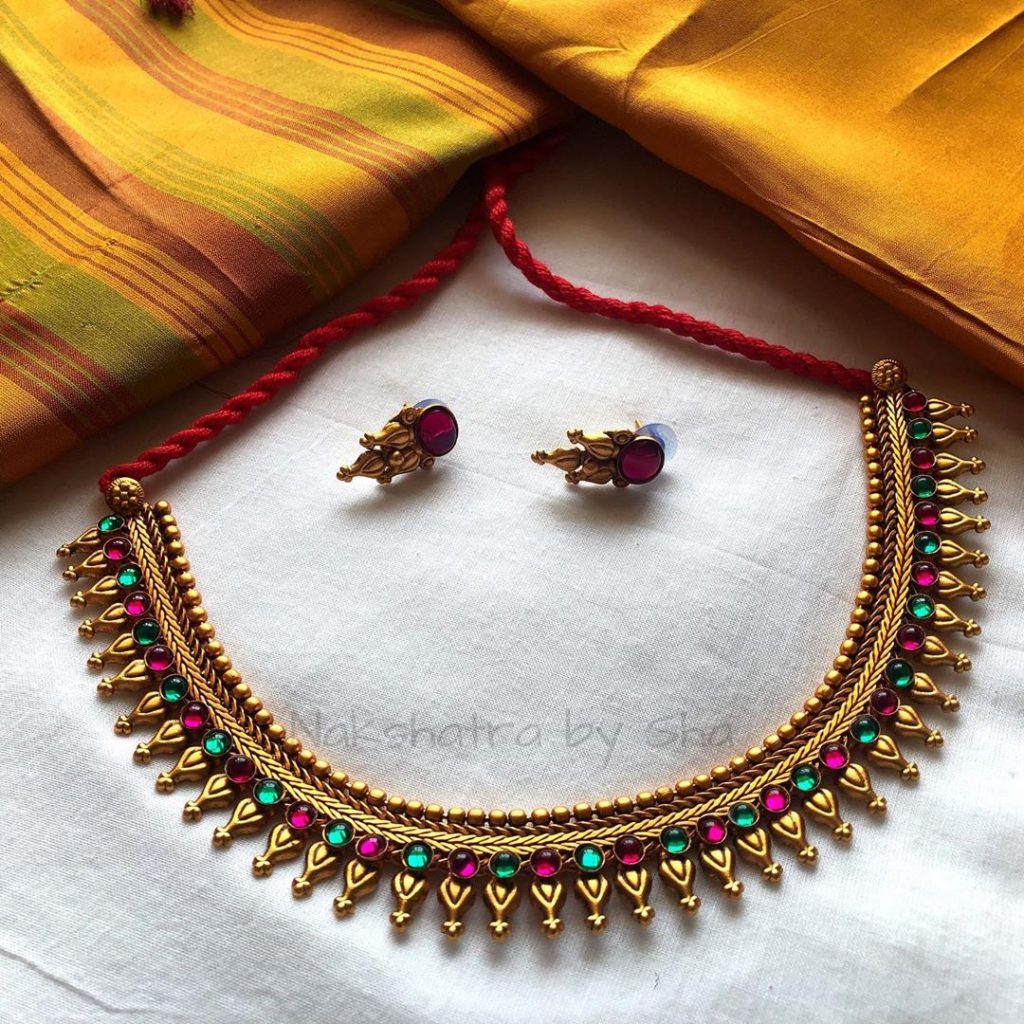 Spikey Stone Necklace From Nakshatra By Sha