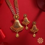 Ethnic Gold Necklace Set From Manubhai Jewels