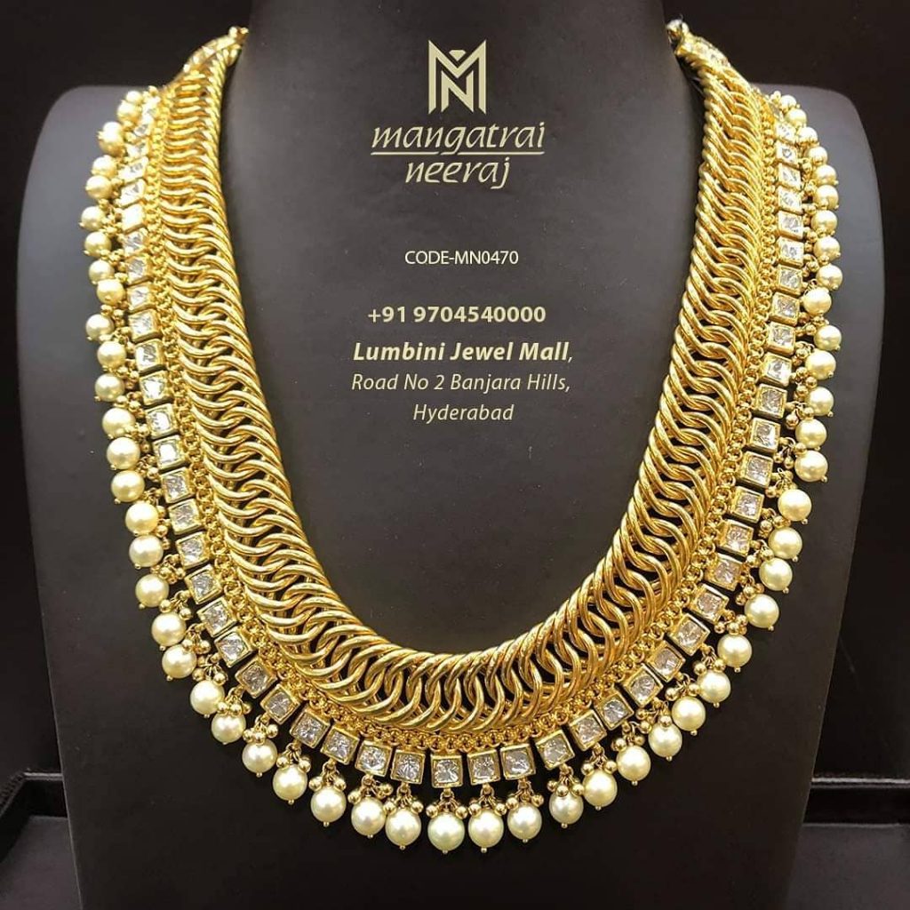 Grand Gold Necklace From Mangatrai Neeraj