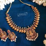 Matte Finish Lakshmi Necklace Set From Aarvee
