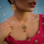 Pretty Gold Necklace Set From Aarni By Shravani