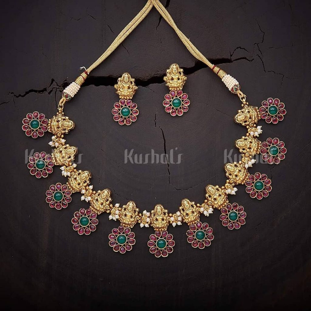 Trendy Temple Necklace From Kushal's Fashion Jewellery