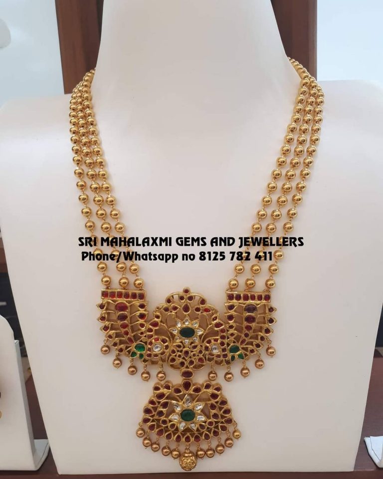Attractive Layered Necklace From Sri Mahalakshmi Gems And Jewellers