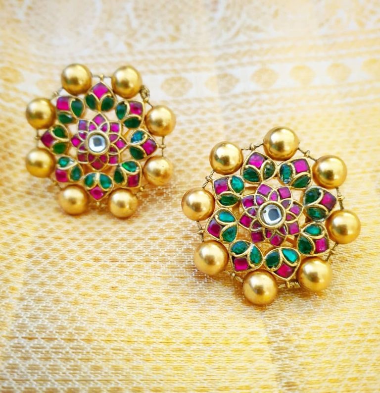 Attractive Range Of Kundan Studs From Rajatamaya