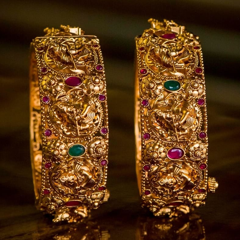 Beautiful Temple Bangles From 1 Gram Jewellery