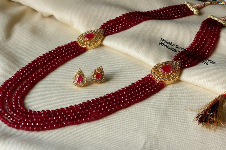 Designer Beaded Necklace Set From Moksha Designer Accessories