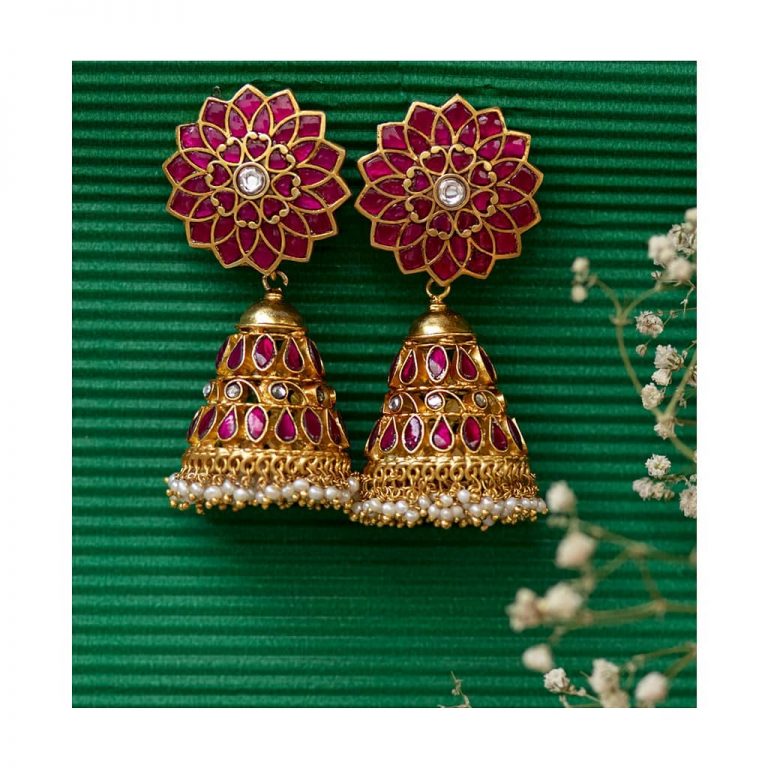 Ethnic Silver Jhumkas From Sukra Jewellery