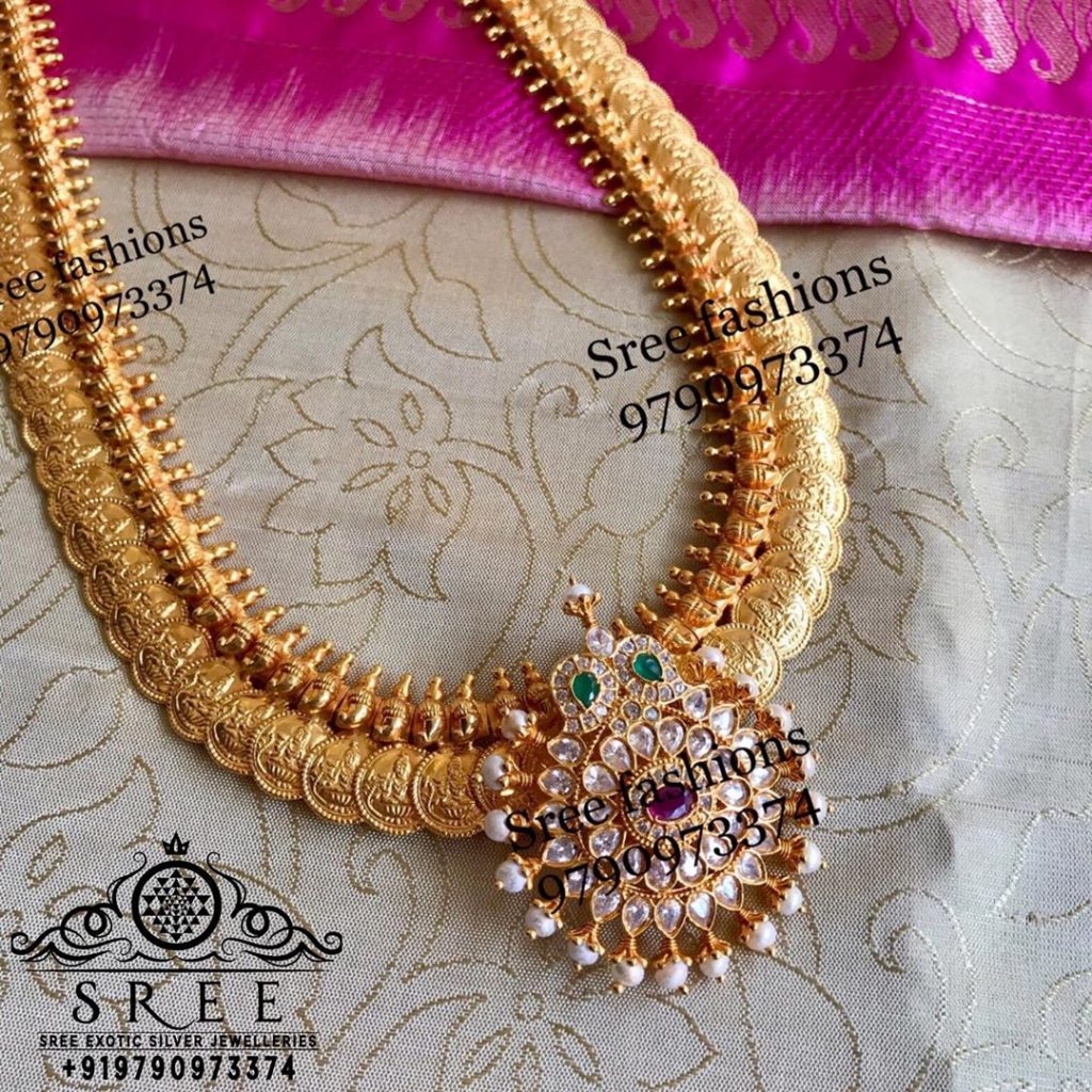 Grand Silver Temple Necklace From Sree Exotic Silver Jewelleries