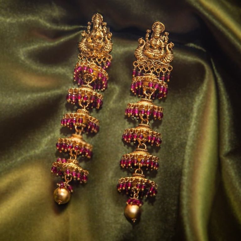 Temple Jhumkas Layer Earrings From Happy Pique