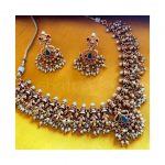 Traditional Matte Gold Guttapusalu Necklace From Nakshatra By Sha
