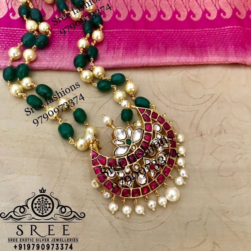 Eye Catching Silver Necklace From Sree Exotic Silver Jewelleries