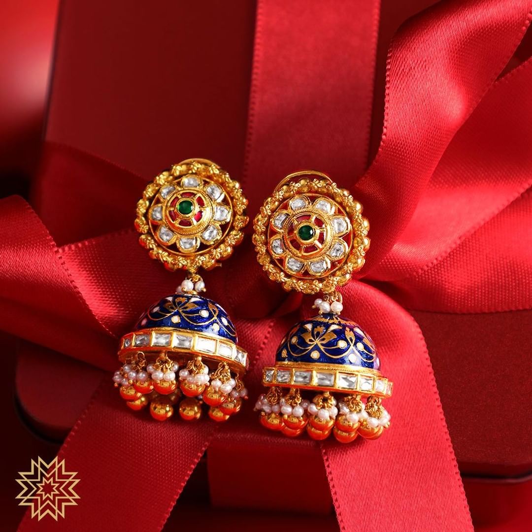 Manubhai jewellers store jhumkas