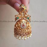 Paecock Cutwork Jhumkas From Kruthika Jewellery