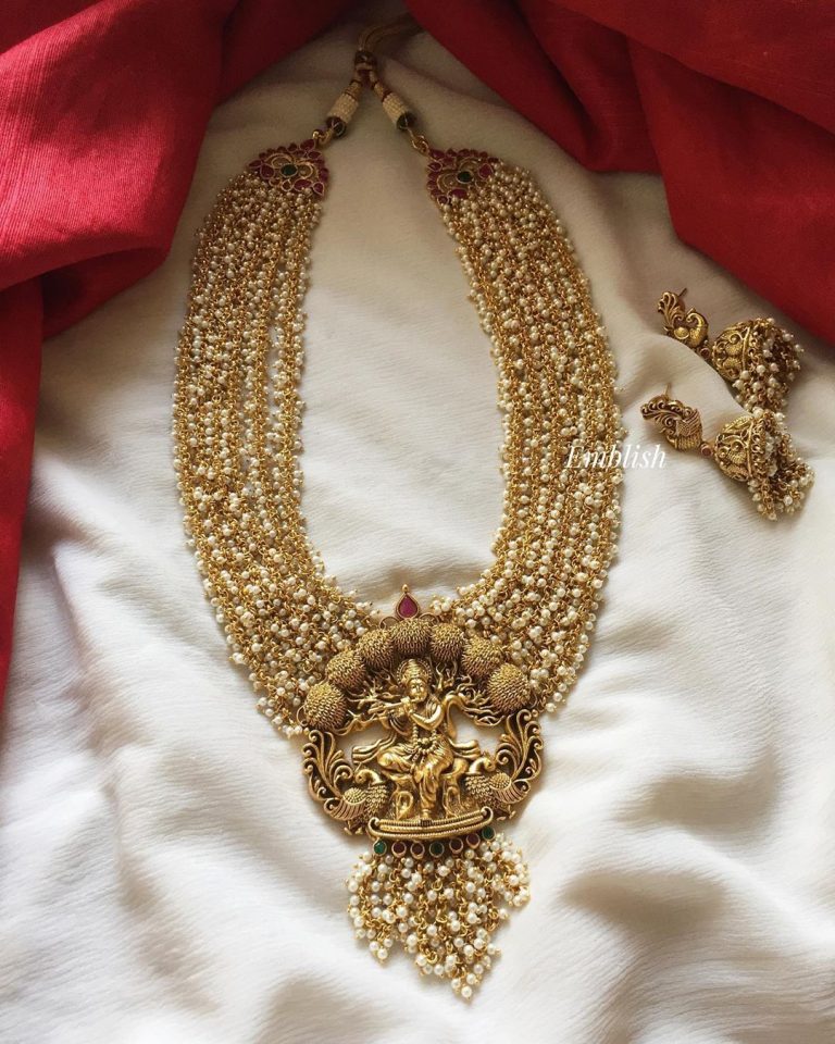 Pearl Layer Krishna Neckpiece From Emblish Coimbatore