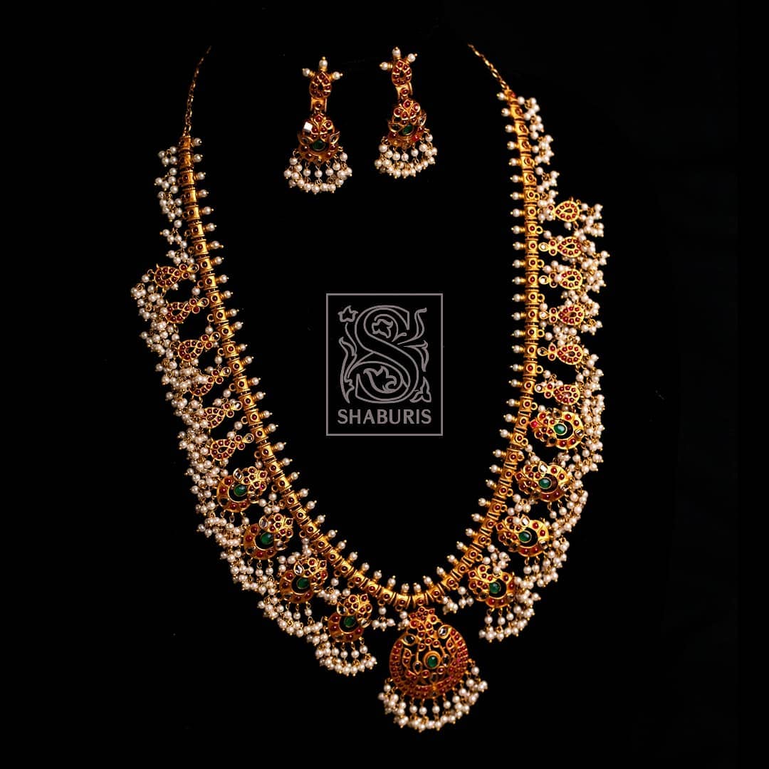 Pretty Guttapusalu Haram From Shaburis ~ South India Jewels