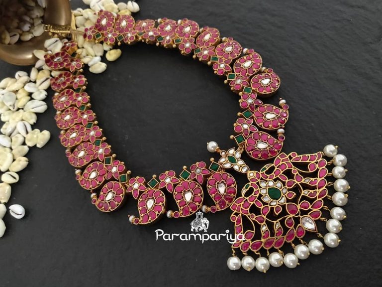 Silver Kundan Necklace From Parampariya