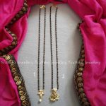 Simple Nallapoosalu With Pendant From Kruthika Jewellery