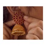 Studded Flower Chakra Jhumkas From Happy Pique