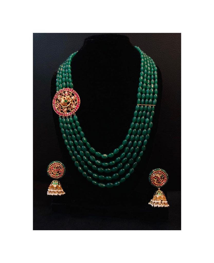 Amazing Emerald Necklace Set From Aarni By Shravani