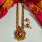 Antique Gold Long Haram With Ganesh Pendant From Southindia Jewels