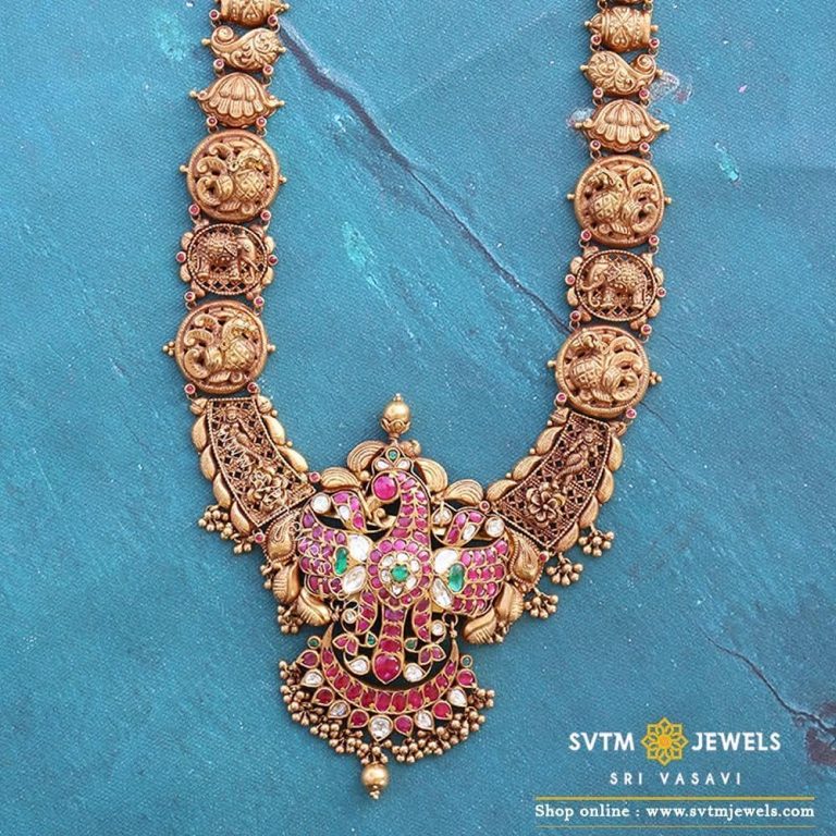 Attractive Gold Long Haram From Sri Vasavi Thanga Maligai