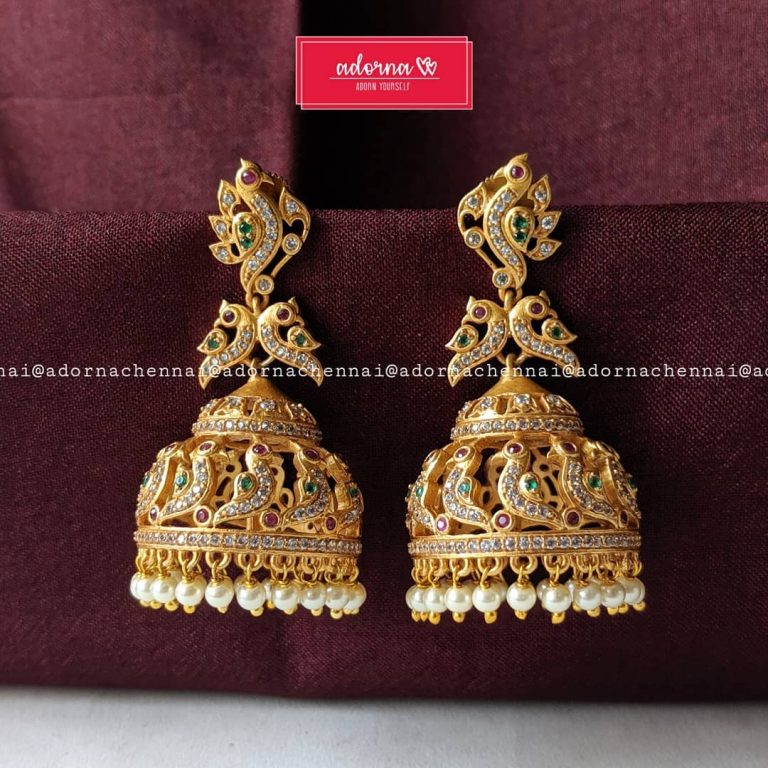 Beautiful Jhumkas From Adorna Chennai - South India Jewels
