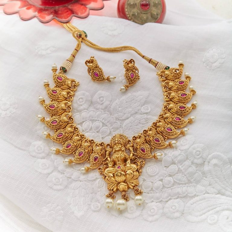 Stunning Necklace Set From Kushal's Fashion Jewellery South India Jewels