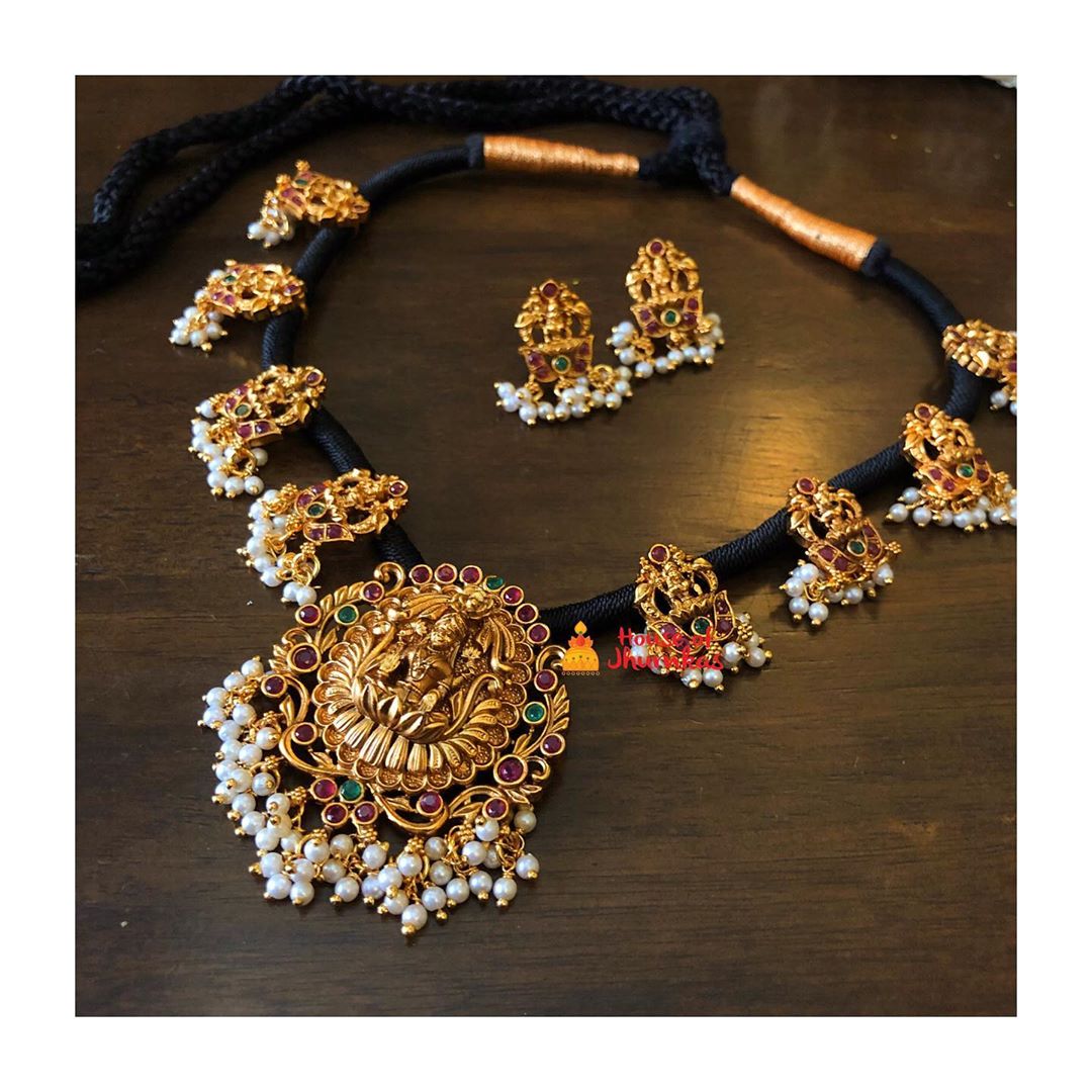 Traditional Thread Necklace From House Of Jhumkas - South India Jewels