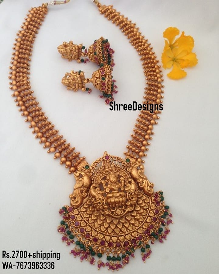 Beautiful Temple Long Necklace From Shree Designs