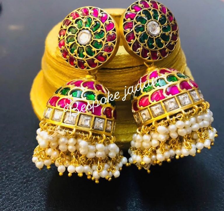 Cute Kundan Jhumkas From Bespoke Jadau