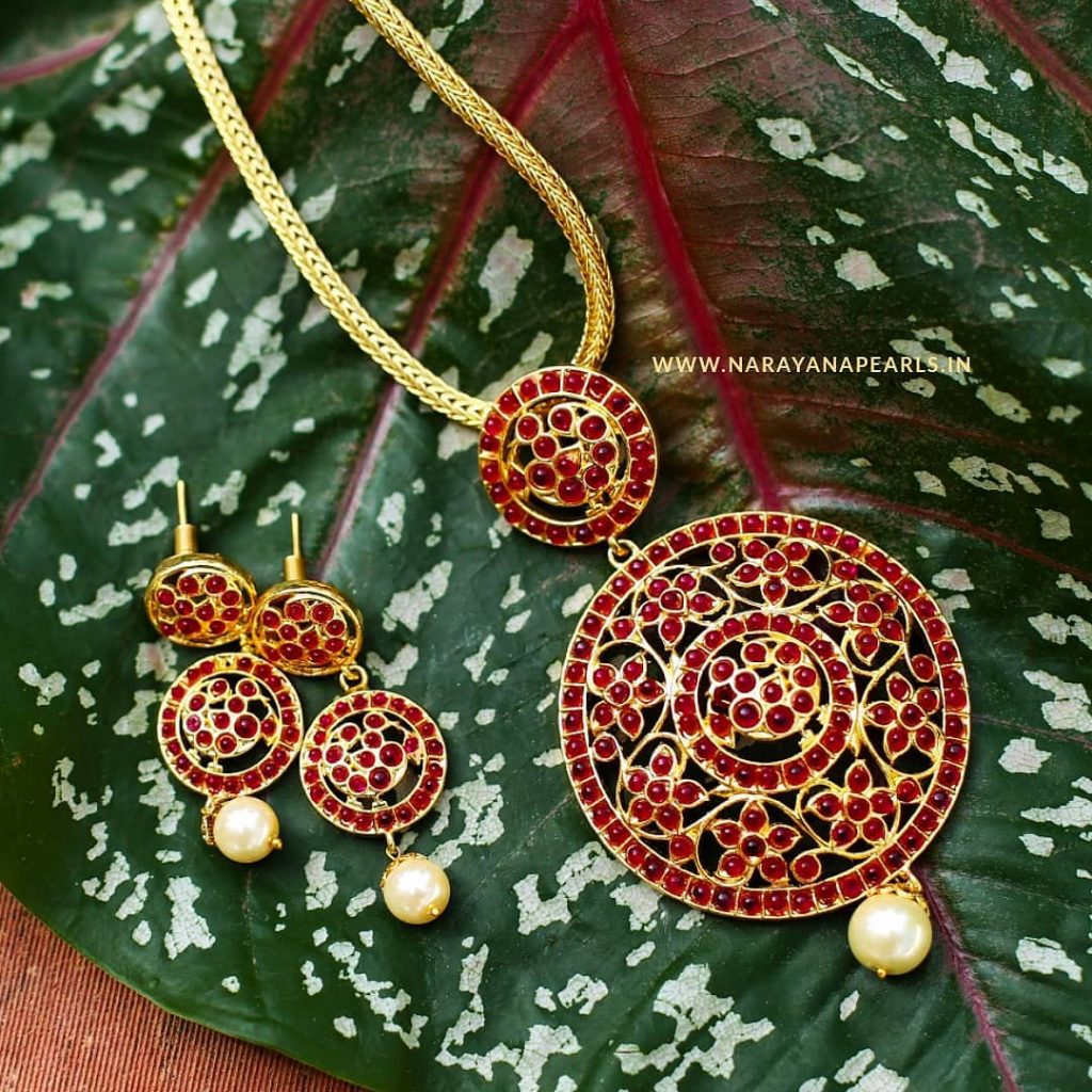 Ethnic Necklace Set From Narayana Pearls