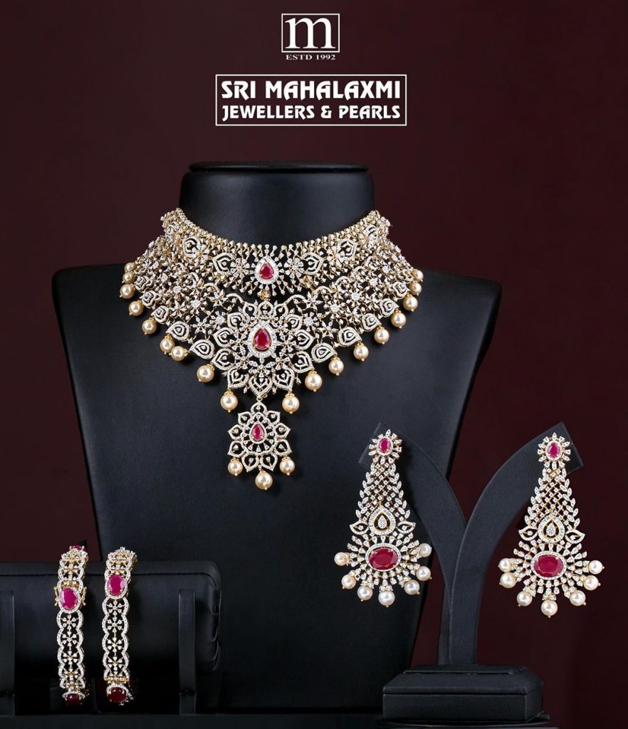 Grand Diamond Bridal Set From Sri Mahalakshmi Gems And Jewellers