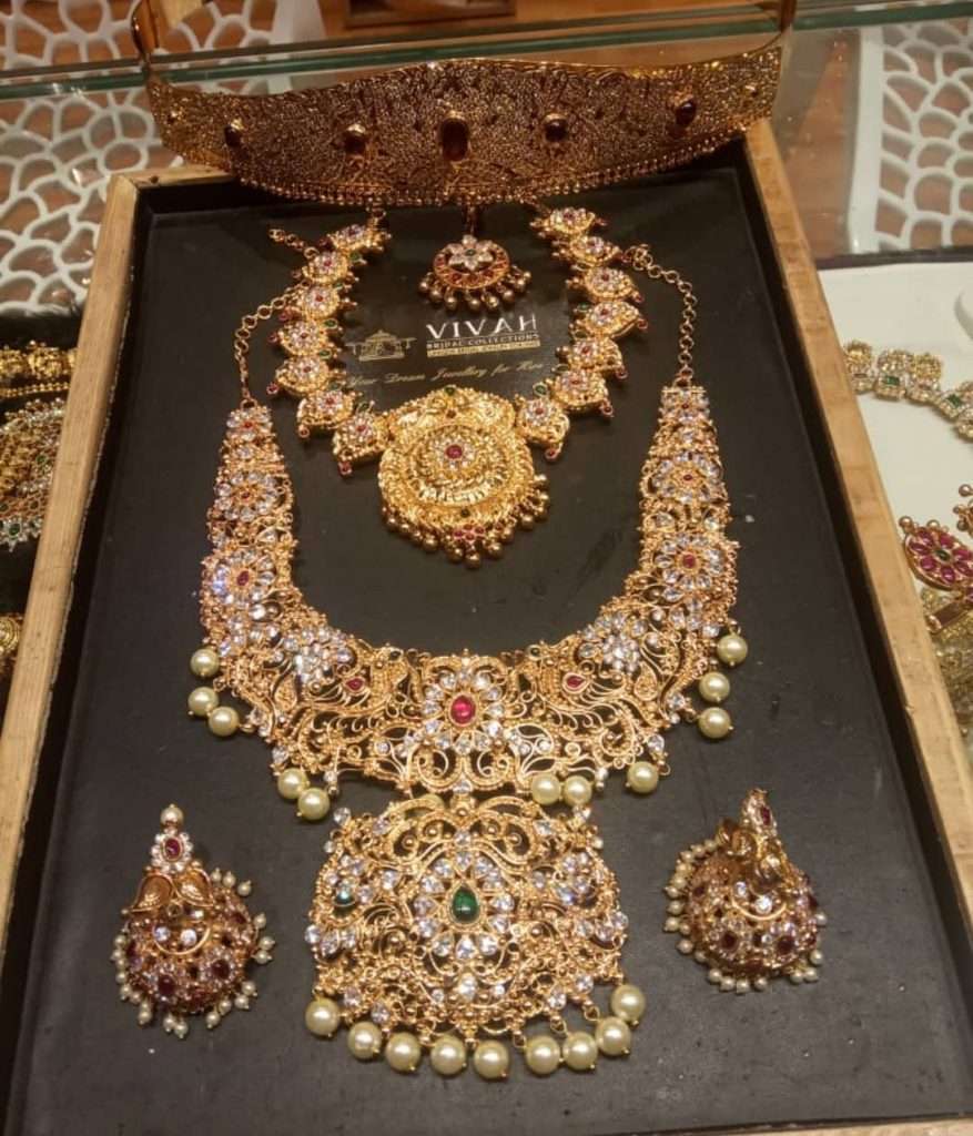 Silver Polki Bridal Jewellery Set From Vivah Bridal Collections