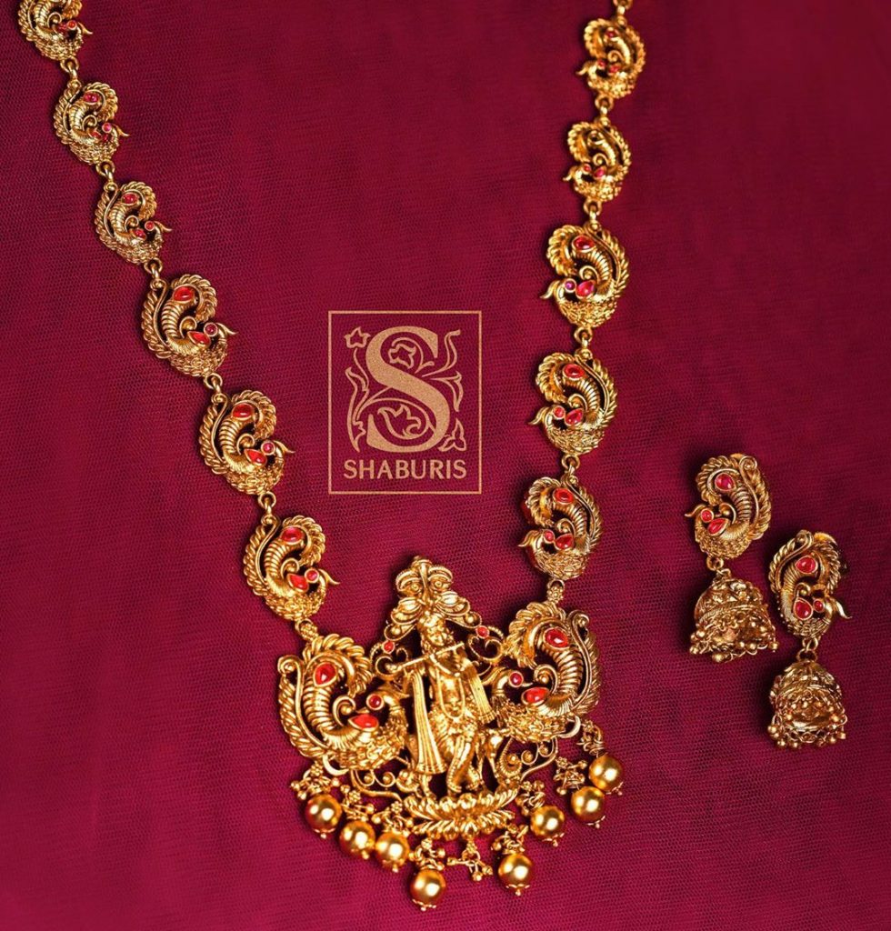 Spectacular Silver Neckalce Set From Shaburis ~ South India Jewels