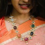 Stunning Diamond Navratna Necklace From Aarni By Shravani